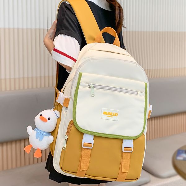 school bags fashion female yellow waterproof book bag high capacity women bag kawaii lady laptrendy travel college backpacks girl 230801
school bags fashion female yellow waterproof book bag high capacity women bag kawaii lady laptrendy travel college backpacks girl 230801