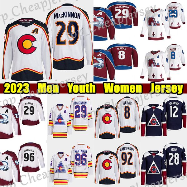 #29 nathan mackinnon reverse retro hockey jersey #8 cale makar mikko rantanen gabriel landeskog miles wood joe sakic valeri nichushkin ryan, Black;red
#29 nathan mackinnon reverse retro hockey jersey #8 cale makar mikko rantanen gabriel landeskog miles wood joe sakic valeri nichushkin ryan, Black;red