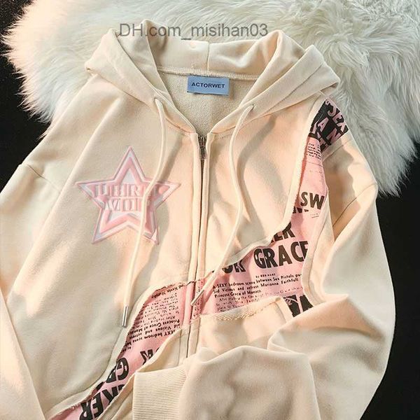men's hoodies sweatshirts american star letter printed splice hoodie sweatshirt women's new loose kawaii coat y2k anime zipper hoo, Black
men's hoodies sweatshirts american star letter printed splice hoodie sweatshirt women's new loose kawaii coat y2k anime zipper hoo, Black