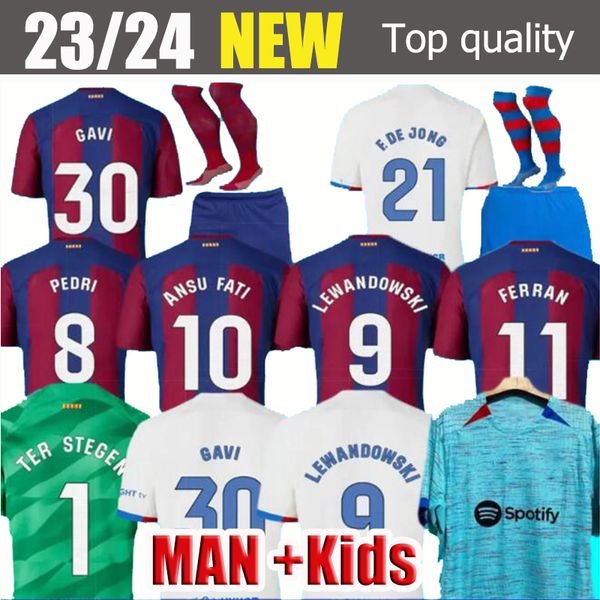 23 24 camisetas de football soccer jerseys pedri lewandowski gavi 2024 fc ansu fati ferran raphinha barcelona dest football shirt men kit ki, White;black
23 24 camisetas de football soccer jerseys pedri lewandowski gavi 2024 fc ansu fati ferran raphinha barcelona dest football shirt men kit ki, White;black