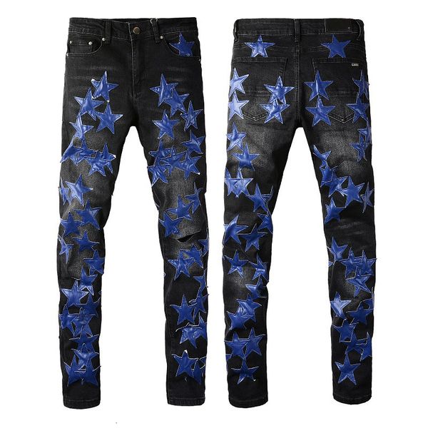 mens jeans am male high street denim pants fashion brand blue stars distressed black slim casual for men 230801
mens jeans am male high street denim pants fashion brand blue stars distressed black slim casual for men 230801