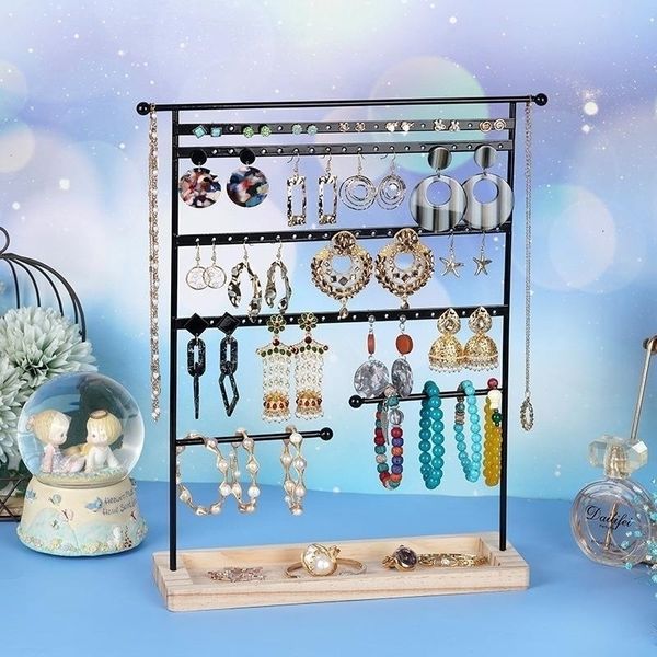 jewelry boxes organizer display stand earrings necklace bracelets storage rack diy with wooden base 230801, Black;white
jewelry boxes organizer display stand earrings necklace bracelets storage rack diy with wooden base 230801, Black;white