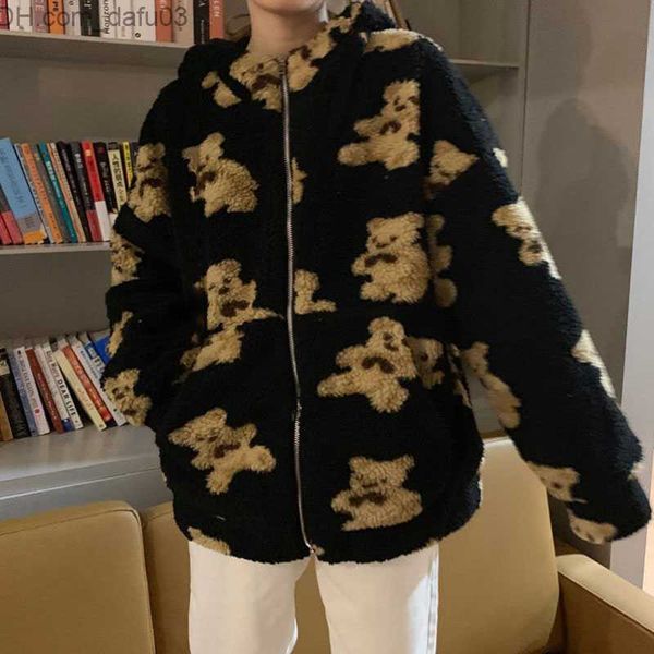men's hoodies sweatshirts 2022 new cartoon bear sheepskin zipper hoodie women's hoodie casual oversized sweatshirt women's ho, Black
men's hoodies sweatshirts 2022 new cartoon bear sheepskin zipper hoodie women's hoodie casual oversized sweatshirt women's ho, Black