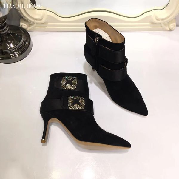 boots style classic fashion design woman ankle high heel genuine leather quality pumps shoes tian qi huang 230801, Black
boots style classic fashion design woman ankle high heel genuine leather quality pumps shoes tian qi huang 230801, Black
