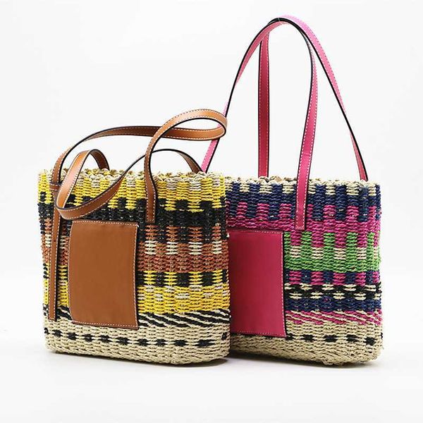 totes large capacity fashion colorful striped grass basket bag designer brand rope women's shoulder bag handmade summer beach bagstylis
totes large capacity fashion colorful striped grass basket bag designer brand rope women's shoulder bag handmade summer beach bagstylis