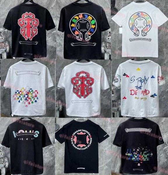2023mens classic t shirt heart fashion ch brand letter sanskrit cross pattern sweater t-shirts designers chromes pullover cotton tshirts f1, White;black 
2023mens classic t shirt heart fashion ch brand letter sanskrit cross pattern sweater t-shirts designers chromes pullover cotton tshirts f1, White;black