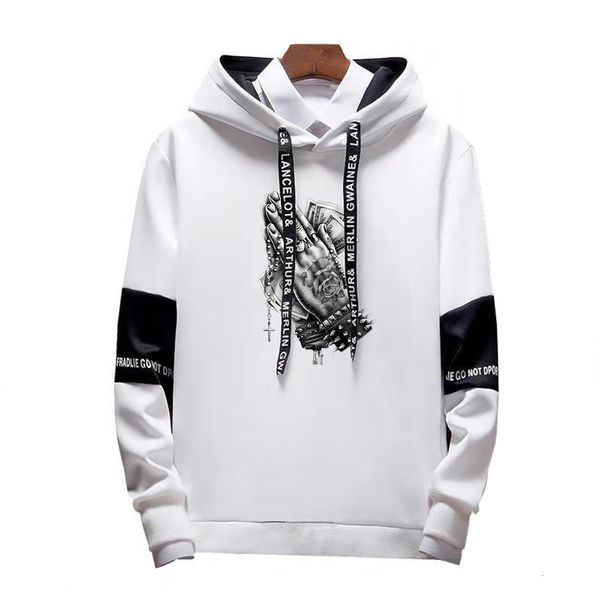 men's hoodies sweatshirts hooded tracksuit hands print stitching color man sportwear leisure fashion streetwear clothe sweatshirt for m, Black
men's hoodies sweatshirts hooded tracksuit hands print stitching color man sportwear leisure fashion streetwear clothe sweatshirt for m, Black