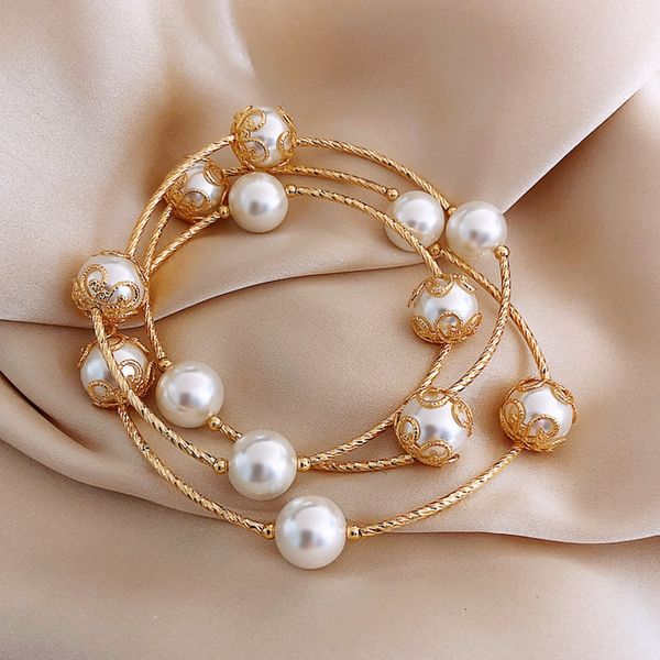 charm bracelets fashion resin pearl beads bangles for women girls vintage flower bracelet female jewelry accessories gift 230802, Golden;silver
charm bracelets fashion resin pearl beads bangles for women girls vintage flower bracelet female jewelry accessories gift 230802, Golden;silver