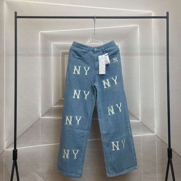 designer pants men's and women's ny yankees embroidered retro summer straight leg jeans go with all loose pop pants, Blue
designer pants men's and women's ny yankees embroidered retro summer straight leg jeans go with all loose pop pants, Blue