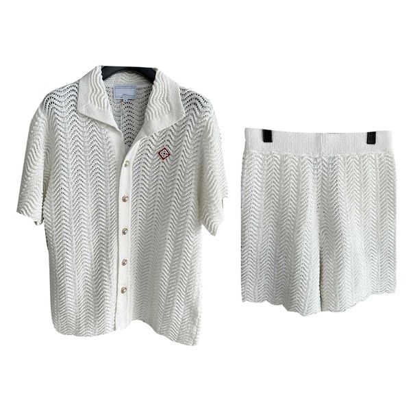 23 summer men's designer casual shorts men's and women's pure cotton crochet knitted short sleeve shorts, White;black
23 summer men's designer casual shorts men's and women's pure cotton crochet knitted short sleeve shorts, White;black