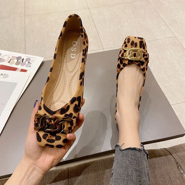 dress shoe's shoes metal buckle flat leopard print shallow mouth square head loafers soft soled ballet large single 230801, Black
dress shoe's shoes metal buckle flat leopard print shallow mouth square head loafers soft soled ballet large single 230801, Black
