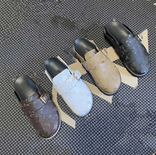35-43 women men's cosy clog leather monograms sandal paris closed toe easy slip flat slides designer shoes platform leather mule big la, Black
35-43 women men's cosy clog leather monograms sandal paris closed toe easy slip flat slides designer shoes platform leather mule big la, Black