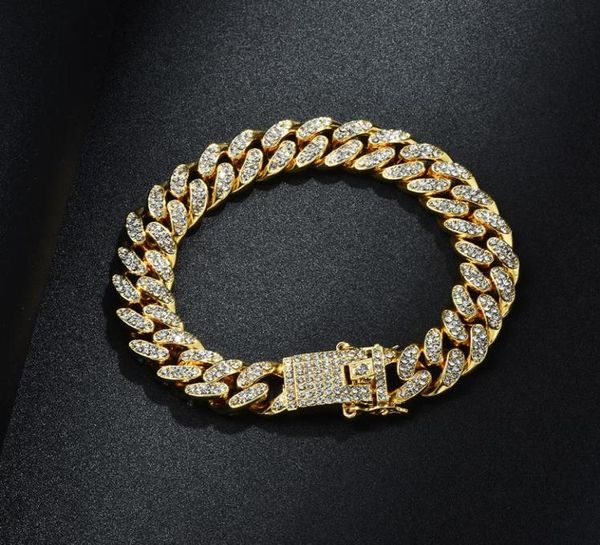 13mm 678910inch hiphop gold silver rosegold simulated iced out miami cuban link chain bracelet3393209, Black
13mm 678910inch hiphop gold silver rosegold simulated iced out miami cuban link chain bracelet3393209, Black