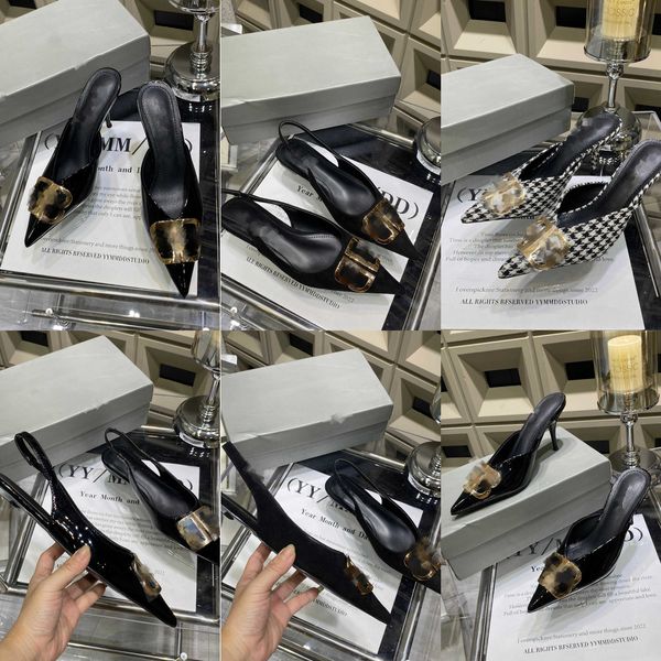 b gold metal buckle decorative sandals women's dress shoes slingbacks stiletto heel 8cm shoes luxury designer pointed formal shoes shin, Black
b gold metal buckle decorative sandals women's dress shoes slingbacks stiletto heel 8cm shoes luxury designer pointed formal shoes shin, Black