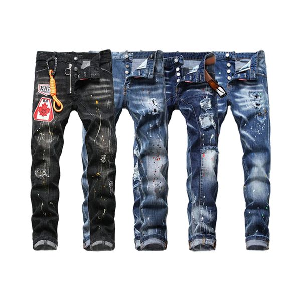 mens jeans european american luxury designer d2 men jeans slim fit elastic embroidery pants fashion swing paint clothing us size 28-38 jeans, Blue
mens jeans european american luxury designer d2 men jeans slim fit elastic embroidery pants fashion swing paint clothing us size 28-38 jeans, Blue