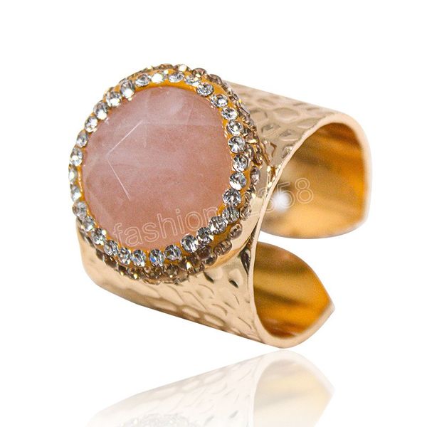 micro inlay full rhinestone rose quartz stone ring gold plated bridal wedding resizable open finger jewelry for women, Silver
micro inlay full rhinestone rose quartz stone ring gold plated bridal wedding resizable open finger jewelry for women, Silver