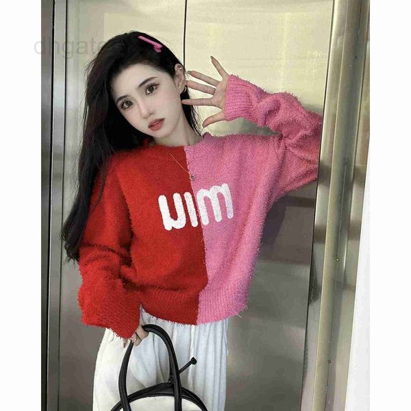 women's sweaters designer autumn/winter new candy collection contrast color splicing granular plush letter age reducing versatile long, White;black
women's sweaters designer autumn/winter new candy collection contrast color splicing granular plush letter age reducing versatile long, White;black