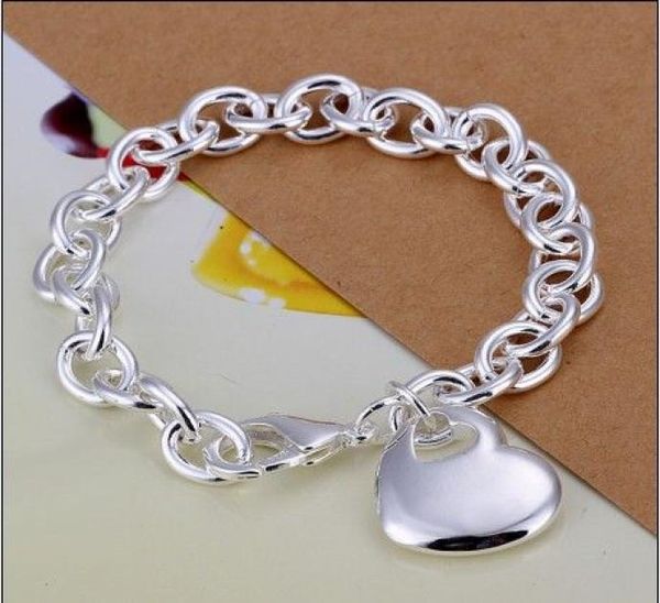 brand new 925 silver heart pendant chain bracelet fashion jewelry 10pcs9709601, Black
brand new 925 silver heart pendant chain bracelet fashion jewelry 10pcs9709601, Black
