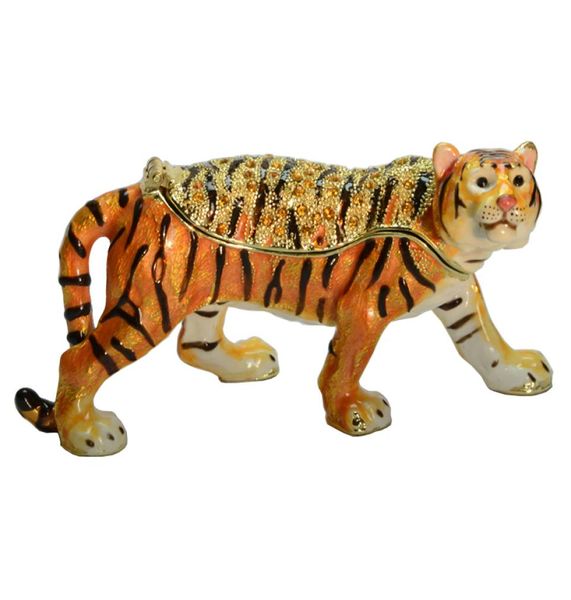 vintage decoration wild animal figurine faberge style tiger trinket box decorative enamel jewelry gift box metal giftwares4386650, Black;white
vintage decoration wild animal figurine faberge style tiger trinket box decorative enamel jewelry gift box metal giftwares4386650, Black;white