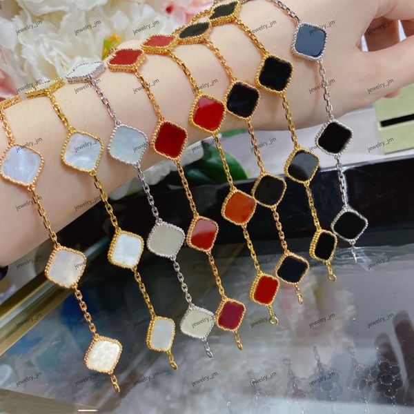 premium white mother of pearl clover bracelets diamond four leaf bangle designer 18k gold palted 5 flowers women jewelry wholesale wedding g, Black
premium white mother of pearl clover bracelets diamond four leaf bangle designer 18k gold palted 5 flowers women jewelry wholesale wedding g, Black