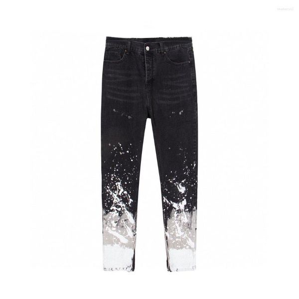 men's jeans spring and autumn casual splash ink side zipper denim wash pants old craft streetwear, Blue
men's jeans spring and autumn casual splash ink side zipper denim wash pants old craft streetwear, Blue