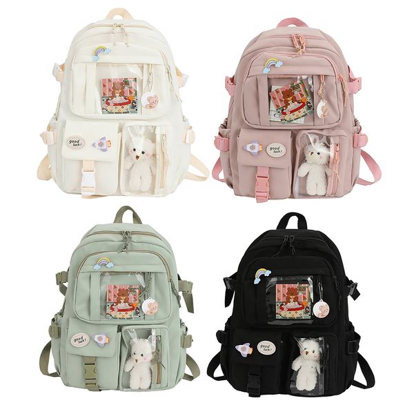 school bags cute women large capacity backpack preppy multipocket nylon female schoolbag college lapbook kawaii girl rucksack 230801
school bags cute women large capacity backpack preppy multipocket nylon female schoolbag college lapbook kawaii girl rucksack 230801