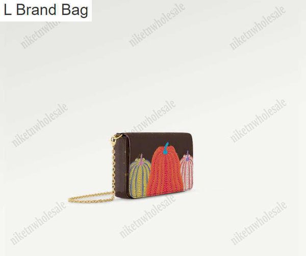 l bag felicie pochette chain bag m82108 pumpkin print yk yayoi kusama designer mini dots card holder shoulder bags with chain strap colorful, Black
l bag felicie pochette chain bag m82108 pumpkin print yk yayoi kusama designer mini dots card holder shoulder bags with chain strap colorful, Black