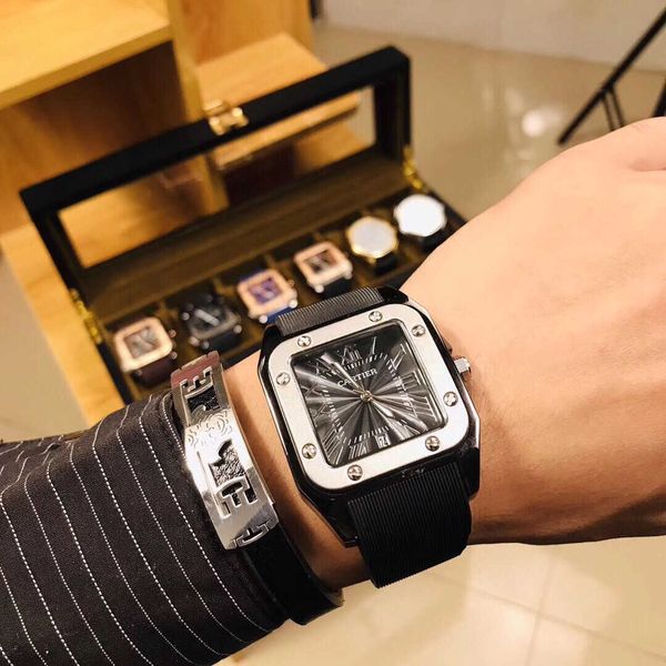 luxury classical santos watch for men movement quartz watches vy6w high qualiy prx montre luxe blue dial date uhr limited sales with box, Slivery;golden
luxury classical santos watch for men movement quartz watches vy6w high qualiy prx montre luxe blue dial date uhr limited sales with box, Slivery;golden