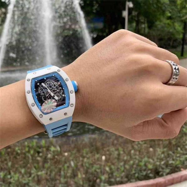 uxury watch date business leisure men's automatic mechanical watch sky blue all ceramic hollow out personalized tape tide luminous fash, Slivery;brown
uxury watch date business leisure men's automatic mechanical watch sky blue all ceramic hollow out personalized tape tide luminous fash, Slivery;brown