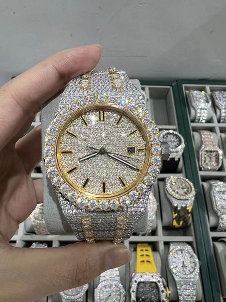 luxury mens watch for men designer movement watches diamond moissanite watch montre iced out watch automatic men's montre luxe mens lux, Slivery;brown
luxury mens watch for men designer movement watches diamond moissanite watch montre iced out watch automatic men's montre luxe mens lux, Slivery;brown