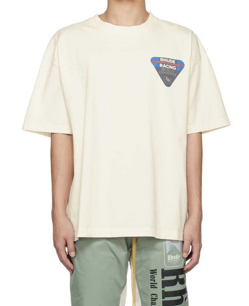 rhude spring/summer slogan triangle print short sleeve t-shirt cotton 260g, White;black
rhude spring/summer slogan triangle print short sleeve t-shirt cotton 260g, White;black