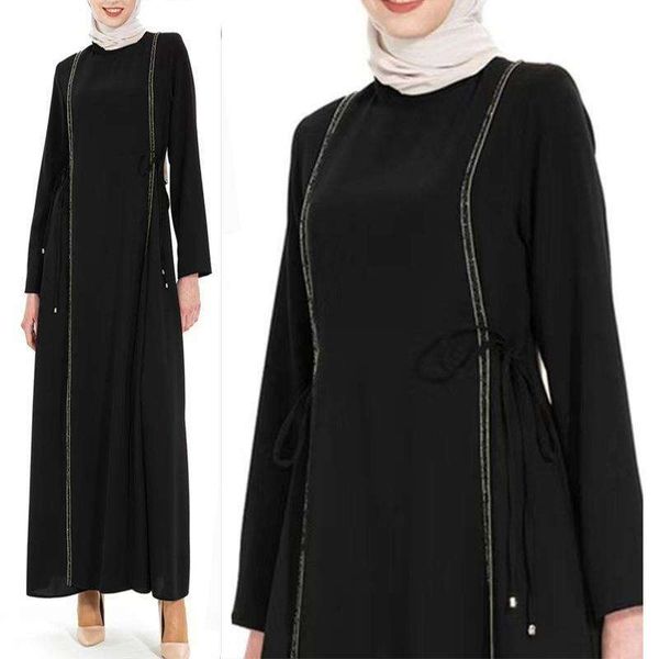 middle eastern simple womens dress round neck loose a line long sleeve lace, Black;gray
middle eastern simple womens dress round neck loose a line long sleeve lace, Black;gray