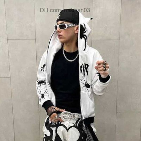 men's hoodies sweatshirts superfine spider printed hoodie y2k clothing zipper hoodie men's street fashion punk sports jacket punk, Black
men's hoodies sweatshirts superfine spider printed hoodie y2k clothing zipper hoodie men's street fashion punk sports jacket punk, Black