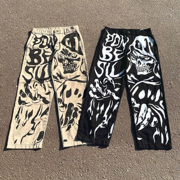 mens jeans gothic style skull personality big print street harajuku hiphop trend straight pants loose casual for men 230801, Blue
mens jeans gothic style skull personality big print street harajuku hiphop trend straight pants loose casual for men 230801, Blue