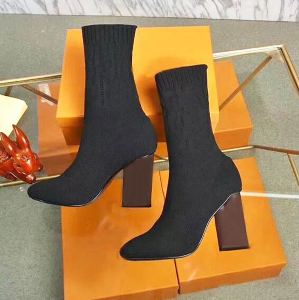 autumn winter socks alphabet high-heeled boots fashion knitted elastic boots designer women's shoes ladies alphabet thick high-heeled s, Black
autumn winter socks alphabet high-heeled boots fashion knitted elastic boots designer women's shoes ladies alphabet thick high-heeled s, Black