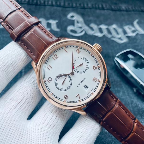 fashion men's automatic mechanical movement 43mm calfskin watch with sapphire glass, Slivery;brown
fashion men's automatic mechanical movement 43mm calfskin watch with sapphire glass, Slivery;brown