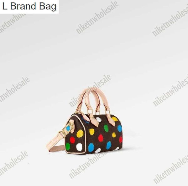 l bag yk nano speedy shoulder bags designer 3d painted dots print luxurious handbag monograms leather shoulder bag ladies cross body wallet, Black
l bag yk nano speedy shoulder bags designer 3d painted dots print luxurious handbag monograms leather shoulder bag ladies cross body wallet, Black
