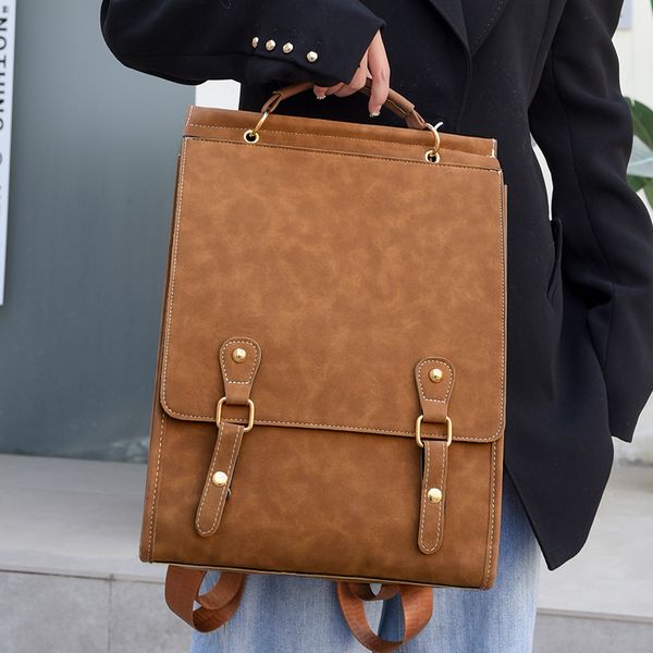 school bags high capacity leather women backpack female vintage travelling shoulder bag for teenage girls 230801
school bags high capacity leather women backpack female vintage travelling shoulder bag for teenage girls 230801
