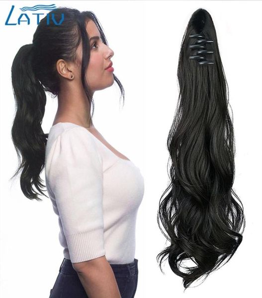 lativ inch claw clip on ponytail in hair extension synthetic long wavy ponytail hairpiece for women daily looking hair 2202175411861, Black;brown
lativ inch claw clip on ponytail in hair extension synthetic long wavy ponytail hairpiece for women daily looking hair 2202175411861, Black;brown