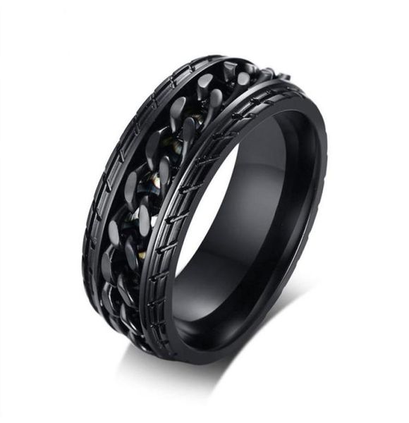 black color fashion simple men039s rings stainless steel chain ring jewelry gift for men boys j414249q4099530, Silver
black color fashion simple men039s rings stainless steel chain ring jewelry gift for men boys j414249q4099530, Silver