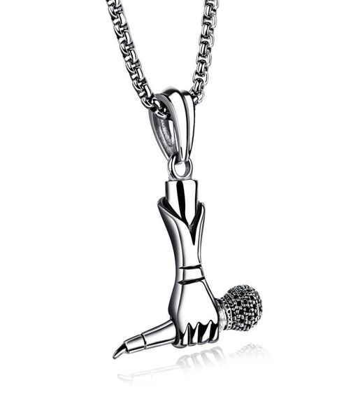 silver microphone with hand necklace in stainless steel musician music lover singer vocalist choir rocker star hip hop jewelry302p6612189
silver microphone with hand necklace in stainless steel musician music lover singer vocalist choir rocker star hip hop jewelry302p6612189