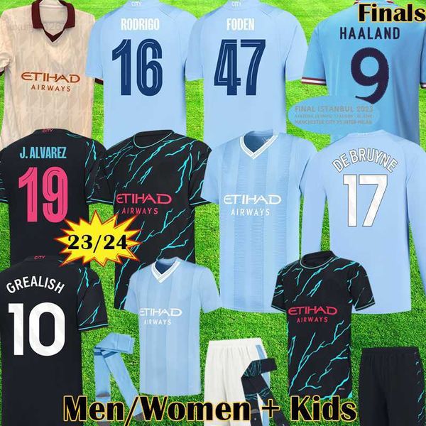 2023 2024 de bruyne haaland blue moon soccer jerseys foden grealish mahrez mans cities champions finals football shirt 23 24 ytic nam man ki, White;black
2023 2024 de bruyne haaland blue moon soccer jerseys foden grealish mahrez mans cities champions finals football shirt 23 24 ytic nam man ki, White;black