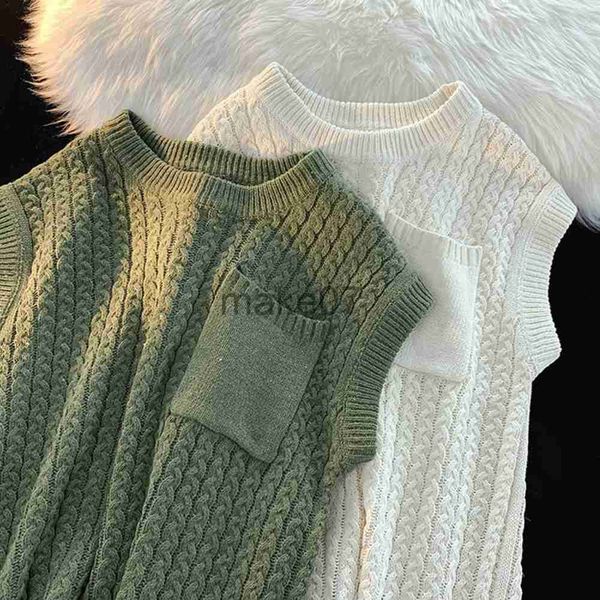 men's sweaters trendy sweater vest round neck thermal knitwear pullover antishrink men autumn sweater j230802, White;black
men's sweaters trendy sweater vest round neck thermal knitwear pullover antishrink men autumn sweater j230802, White;black