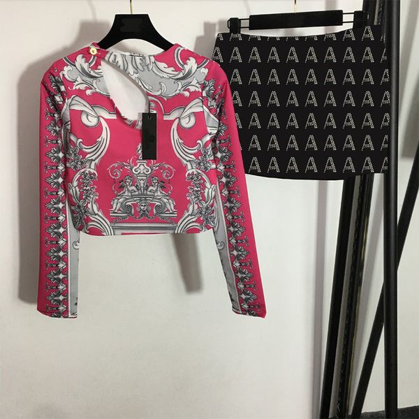 print skirts women blouses rhinestone high waist mini skirts long sleeve round neck shirt vintage casual blouses skirts set, Gray
print skirts women blouses rhinestone high waist mini skirts long sleeve round neck shirt vintage casual blouses skirts set, Gray