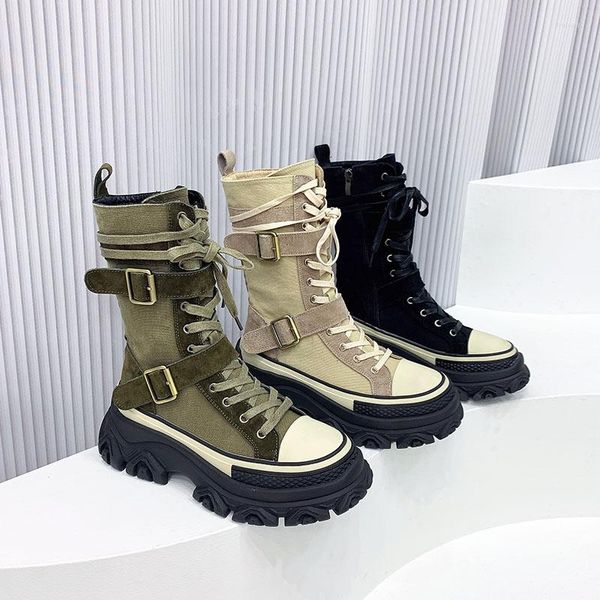 boots thick-soled canvas women's 2023 autumn retro old tooling knight high-shoes women platform heels goth, Black
boots thick-soled canvas women's 2023 autumn retro old tooling knight high-shoes women platform heels goth, Black
