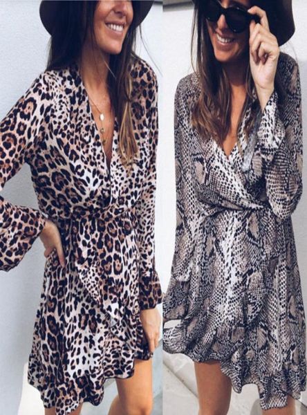 new women dress leopard snakeprinted long sleeve v neck party evening wrap dress womens ruffles dress9260238, Black;gray
new women dress leopard snakeprinted long sleeve v neck party evening wrap dress womens ruffles dress9260238, Black;gray