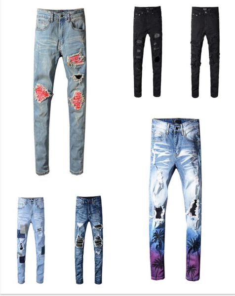 new men designers jeans pocket mens pants quality a distressed ripped hole teenagers streetwear style clothing pants6159160, Blue
new men designers jeans pocket mens pants quality a distressed ripped hole teenagers streetwear style clothing pants6159160, Blue