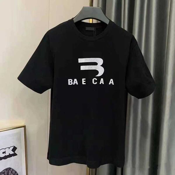 

new designer of luxury men's t-shirts paris fashion brand t shirt clothing bb letter short sleeve cotton crewneck spring summer tide me, White;black