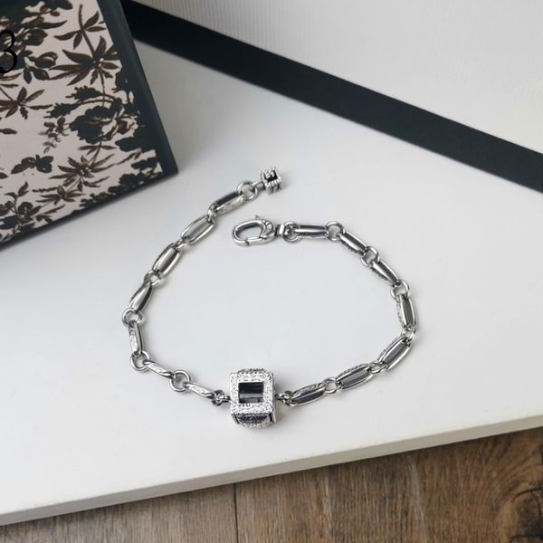 hip hop style bracelet for men big g simple three-dimensional pattern retro fashion to make old 925 silver bracelet lovers gift, Black
hip hop style bracelet for men big g simple three-dimensional pattern retro fashion to make old 925 silver bracelet lovers gift, Black