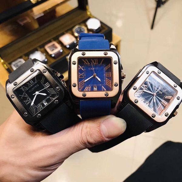 luxury classical santos watch for men movement quartz watches oll7 high qualiy prx montre luxe blue dial date uhr limited sales with box, Slivery;golden
luxury classical santos watch for men movement quartz watches oll7 high qualiy prx montre luxe blue dial date uhr limited sales with box, Slivery;golden